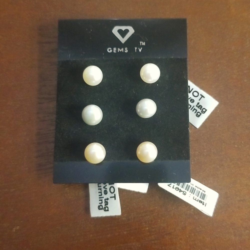 Three sets of pearl earrings NWT